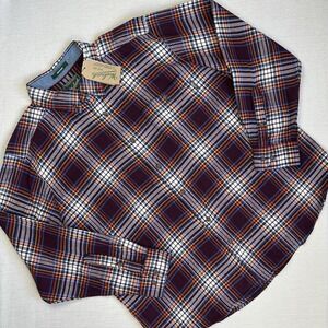 NWT Woolrich Trout Run Plaid Button LS Flannel Shirt Men 2XL Multicolor Gorp